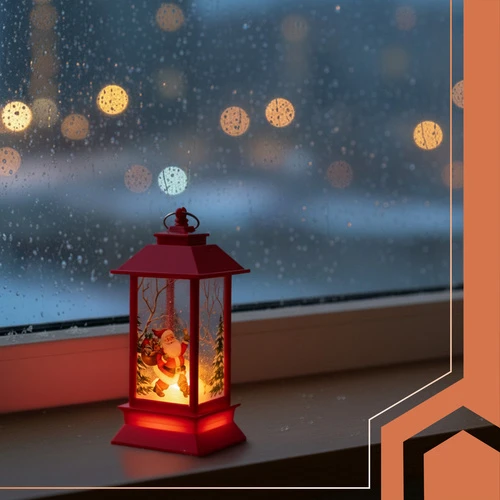 Raudona LED Christmas Lantern Ruhhy 26752