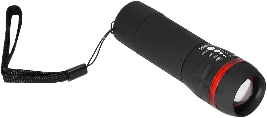 Latarka, LED žibintuvėlis VIRONE, 10W, 60lm, elementai 3xAAA (neįeina), juodos spalvos