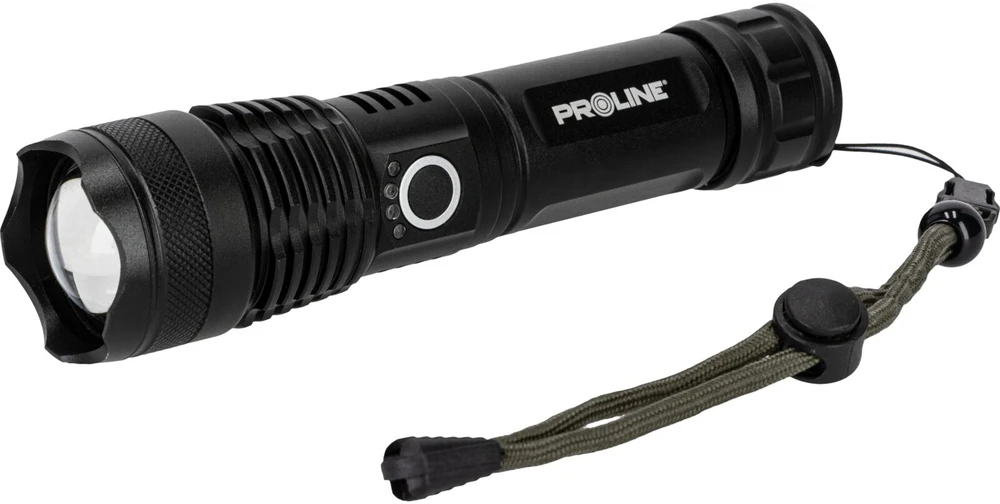 Latarka, Žibintuvėlis, Aliumininis žibintuvėlis, USB-C, 600 lm, priartinimas, 5 apšvietimo režimai, proline