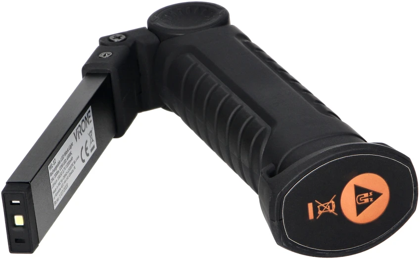 Orno Žibintuvėlis, LED COB dirbtuvių žibintuvėlis 2W, 200lm, 1200mAh, sulankstomas
