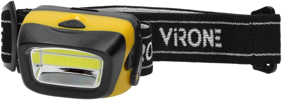 Orno LED žibintas ant galvos VIRONE, 3W, 170lm, elementai 3xAAA (neįeina), juodos/geltonos sp