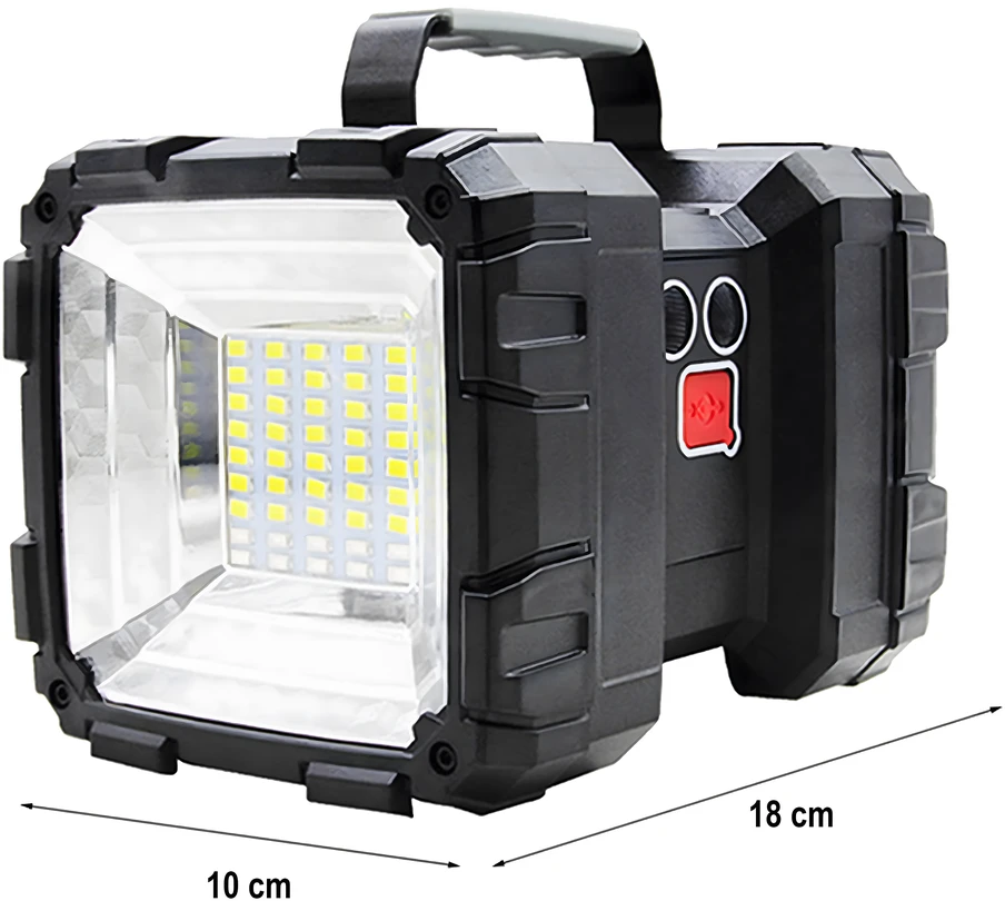 Hello Case Žibintuvėlis, LED taktinis žibintuvėlis, galingas įkraunamas, USB prožektorius, 1000 lm 40 W