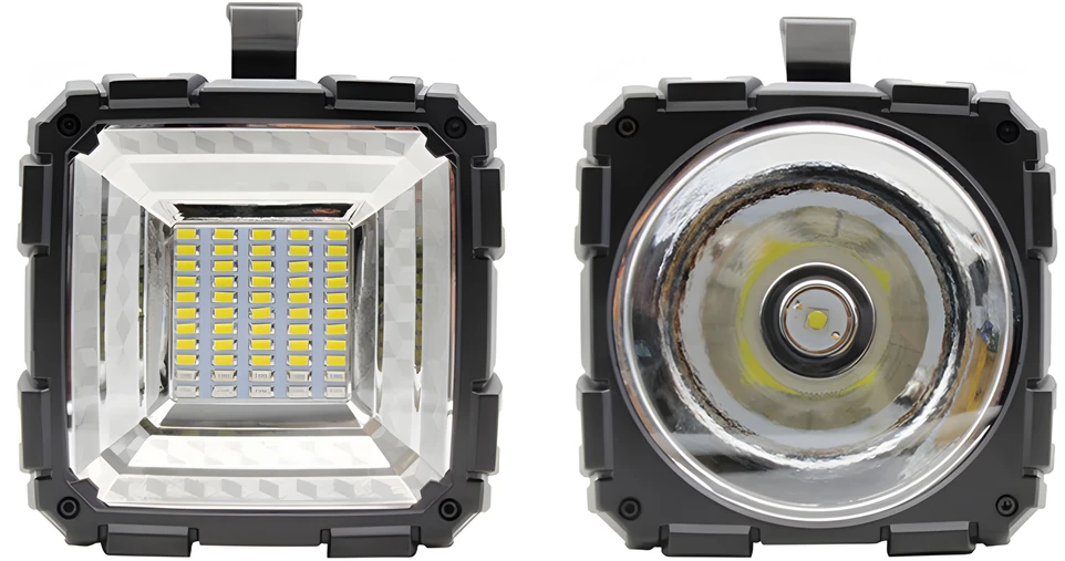 Hello Case Žibintuvėlis, LED taktinis žibintuvėlis, galingas įkraunamas, USB prožektorius, 1000 lm 40 W