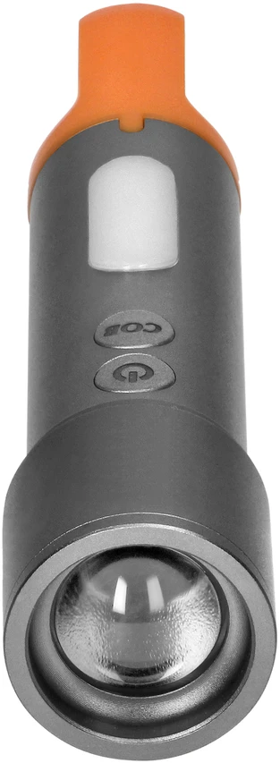 Orno Žibintuvėlis, LED žibintuvėlis SMD 10W + COB 2W, 350lm, 1200 mAh, priartinimo funkcija, spalvoti dangteliai