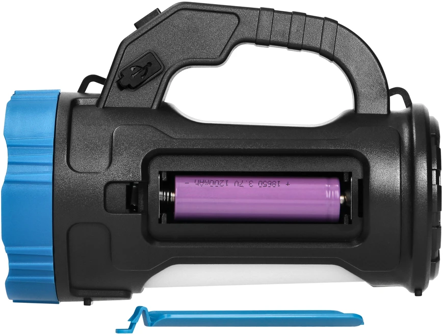 Orno Žibintuvėlis, LED žibintuvėlis SMD 3W + COB 3W, 110lm, du maitinimo variantai - 1200 mAh baterija arba 3xAA
