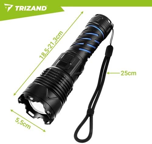 Taktinis žibintuvėlis 1500lm Trizand 26949