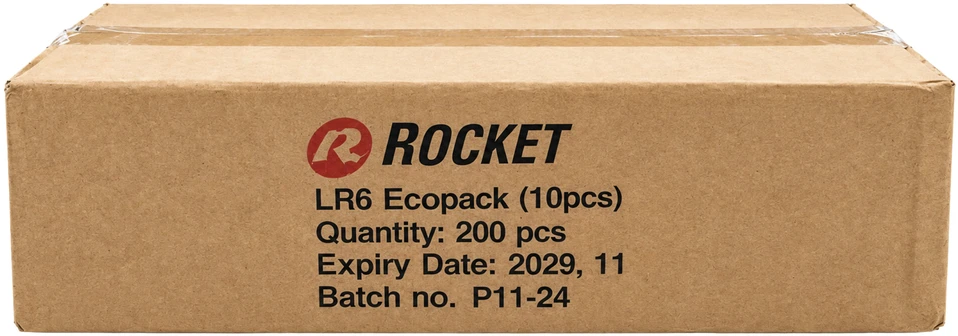 Baterie 20x10 Szt Alkaliczne Rocket LR06 AA 1,5V LR6 Bateria Rinkinys Paluszki
