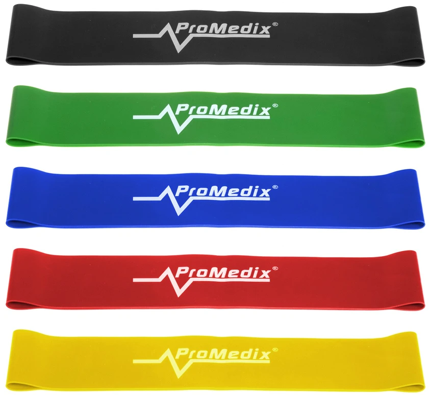 Latexowe Latekso elastinės mankštos juostos Promedix PR-700 rinkinys 5 vnt. x 0,5 m