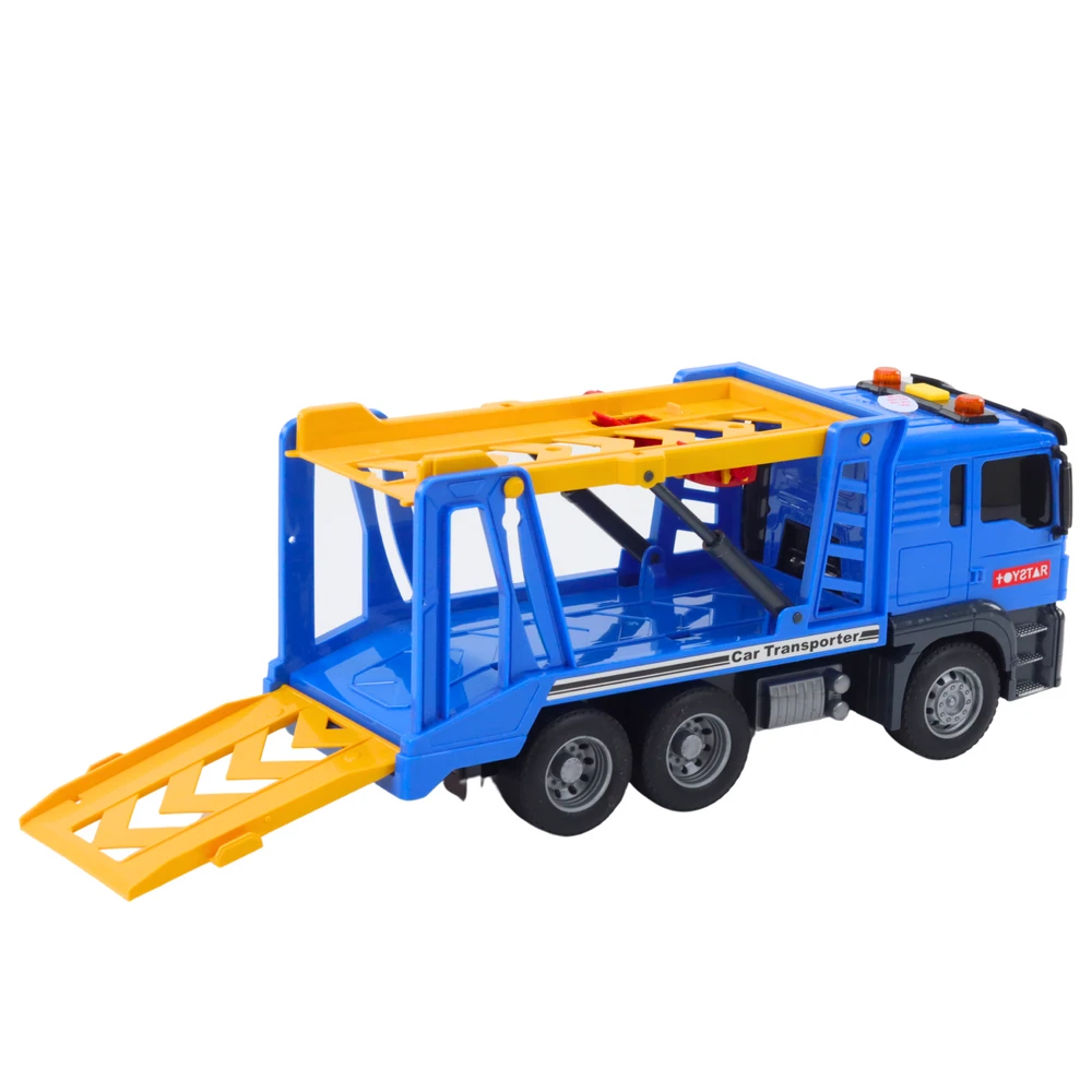 Lean Toys Žaislinis automobilių vilkikas su šviesomis ir garsais