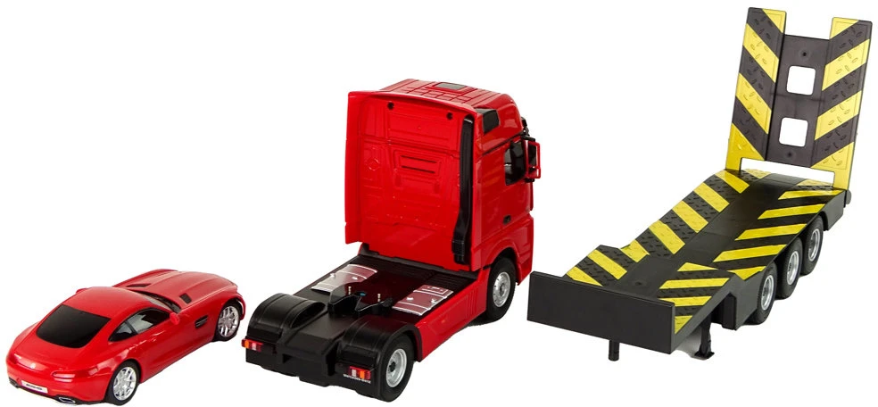 Rastar Nuotoliniu būdu valdomas vilkikas Mercedes-Benz 1:26, raudonas