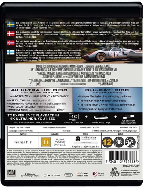 Le Mans '66 (4K UHD ir „Blu-ray“)