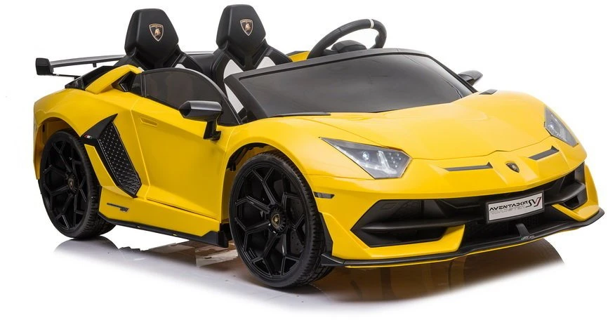 Dvivietis vaikiškas elektromobilis Lean Cars Lamborghini Aventador SX2028, geltonas