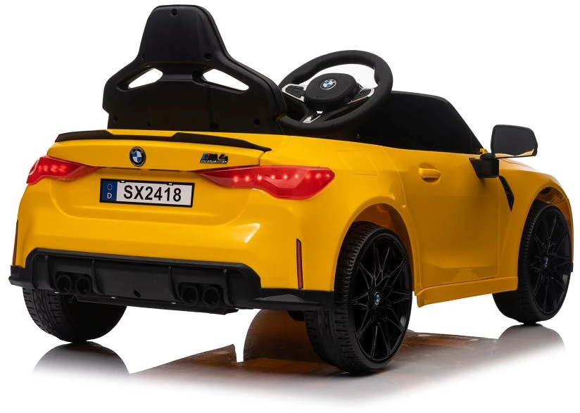 Vienvietis vaikiškas elektromobilis Lean cars BMW M4, geltonas