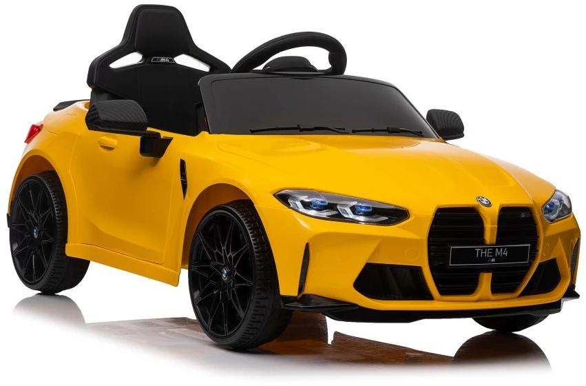 Vienvietis vaikiškas elektromobilis Lean cars BMW M4, geltonas