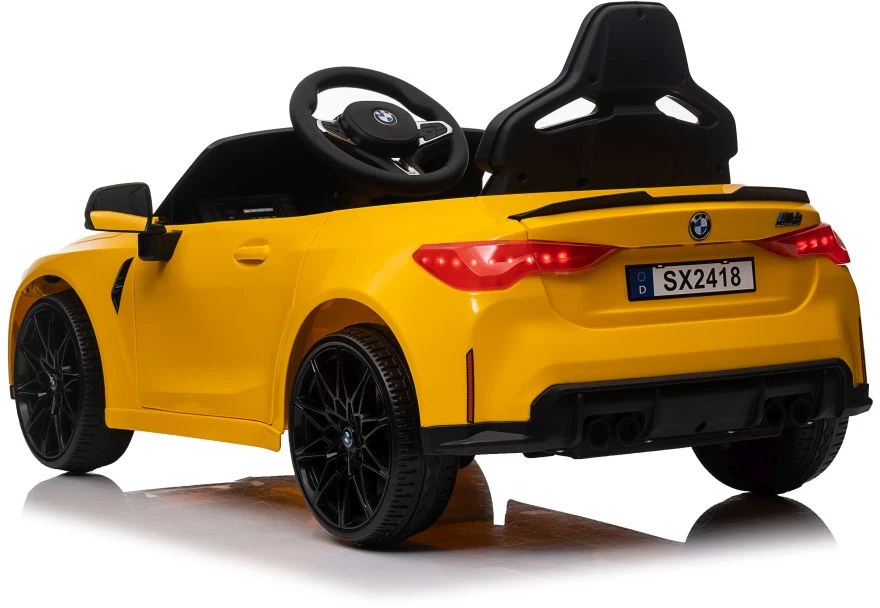 Vienvietis vaikiškas elektromobilis Lean cars BMW M4, geltonas