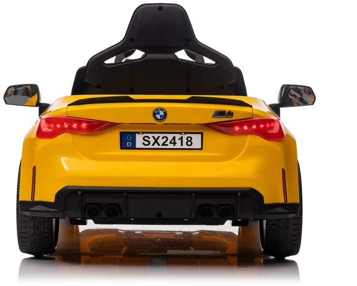 Vienvietis vaikiškas elektromobilis Lean cars BMW M4, geltonas