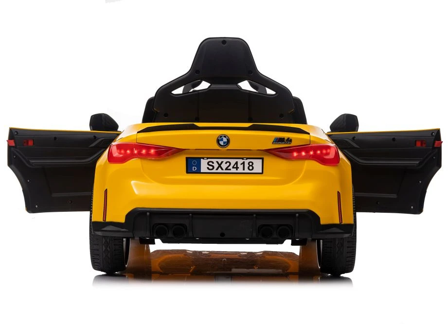 Vienvietis vaikiškas elektromobilis Lean cars BMW M4, geltonas