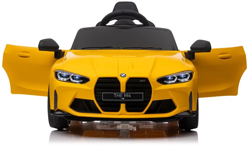 Vienvietis vaikiškas elektromobilis Lean cars BMW M4, geltonas