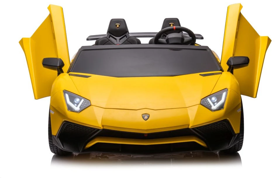 Lean Cars Dvivietis vaikiškas elektromobilis Lamborghini XXL, geltonas