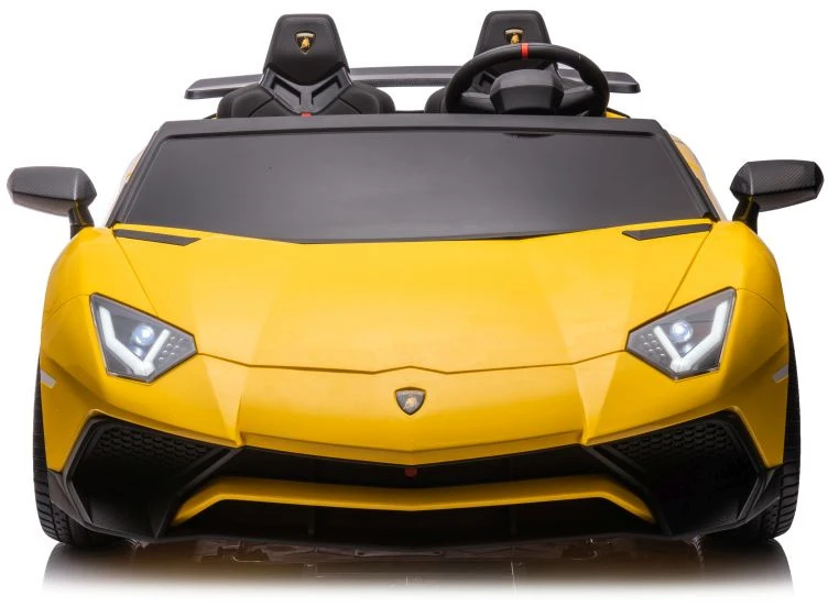 Lean Cars Dvivietis vaikiškas elektromobilis Lamborghini XXL, geltonas