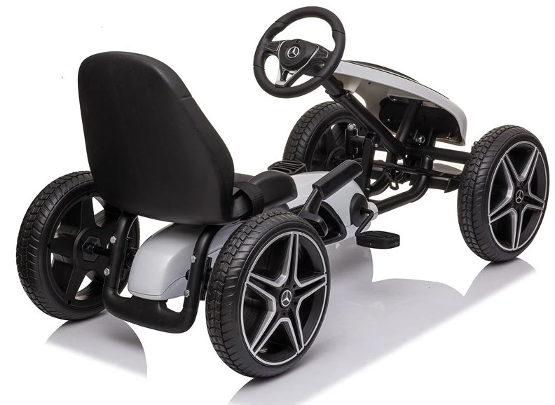 Lean Cars Pedalinis kartingas baltas-juodas