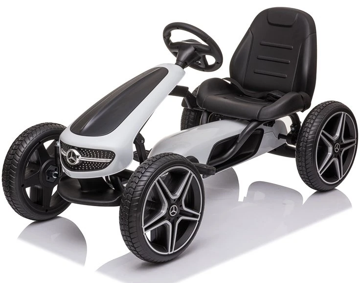 Lean Cars Pedalinis kartingas baltas-juodas