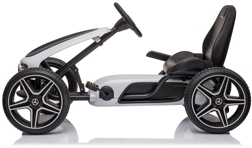 Lean Cars Pedalinis kartingas baltas-juodas