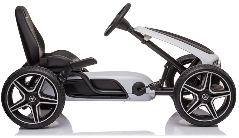 Lean Cars Pedalinis kartingas baltas-juodas