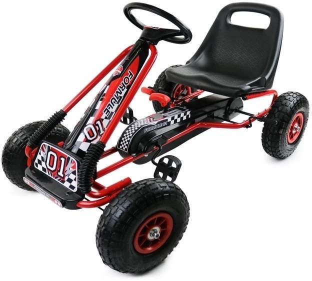 Lean Cars Kartingas Lean Toys A-15, raudonas