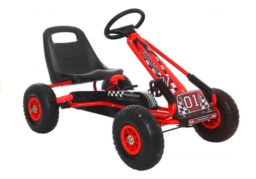 Lean Cars Kartingas Lean Toys A-15, raudonas