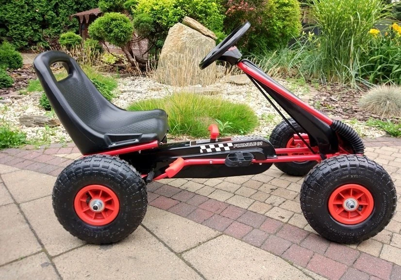 Lean Cars Kartingas Lean Toys A-15, raudonas