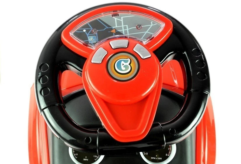 Lean Cars Važiuojamas žaislas mažyliams 613W + šviesos, raudonas