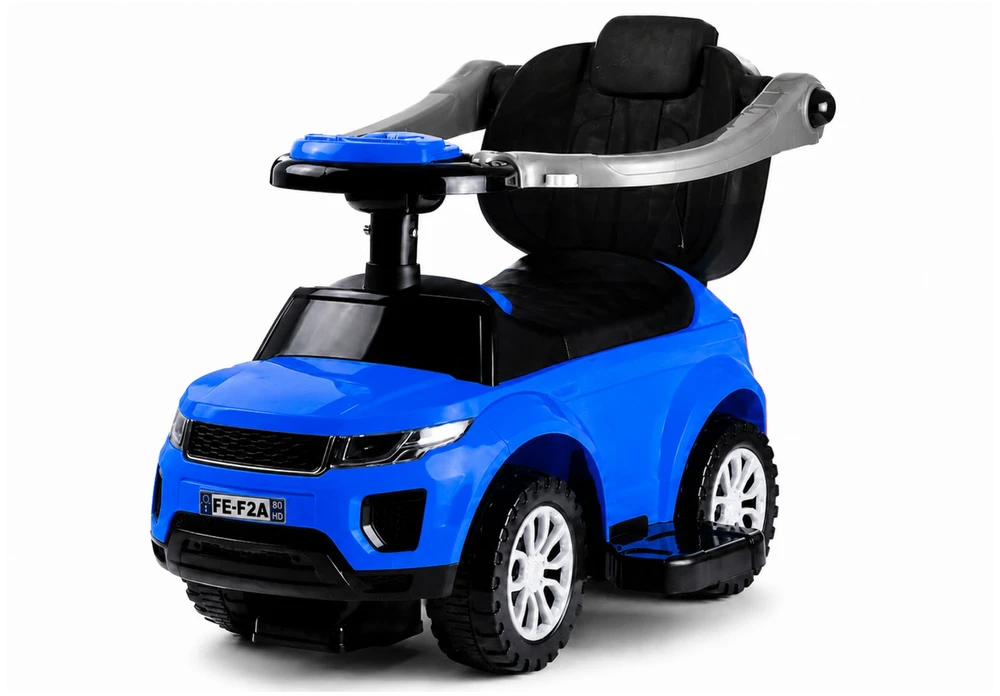 Lean Cars Automobilis varomas kojomis su rankena tėvams 614W Mėlyna