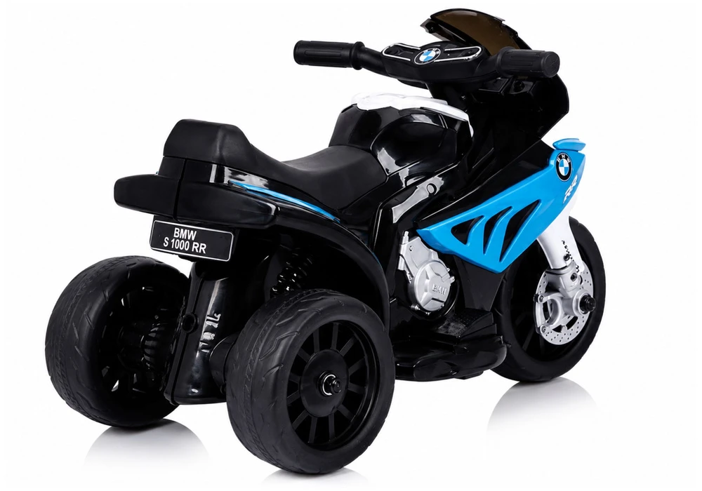 Lean Cars Vienvietis vaikiškas elektrinis motociklas BMW S1000RR, mėlynas