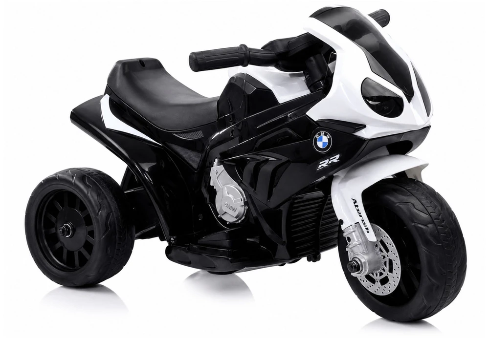 Lean Cars Trijų ratų elektrinis motociklas vaikams L-Toys BMW S1000RR, juodas