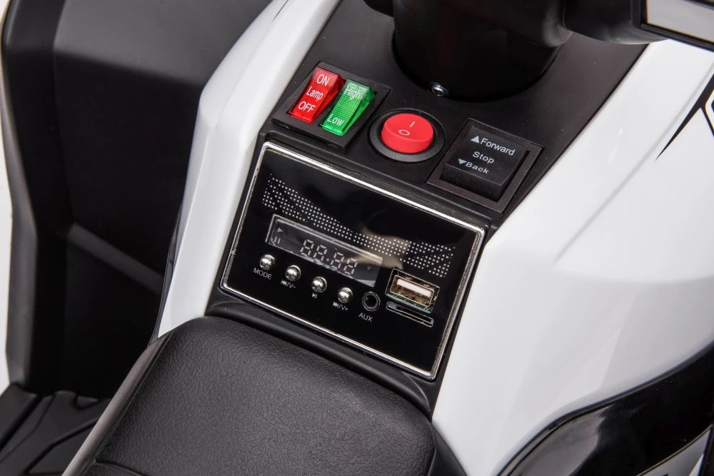 Lean Cars Vaikiškas elektrinis keturratis STRONG, baltas