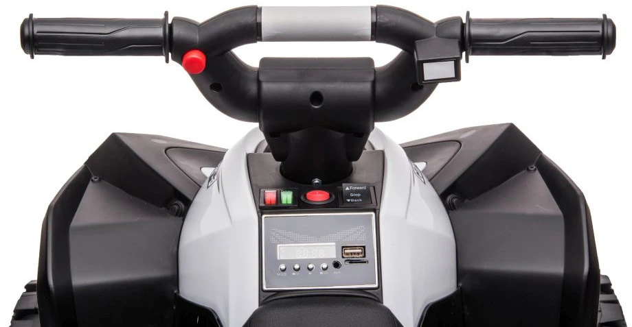 Lean Cars Vaikiškas elektrinis keturratis STRONG, baltas