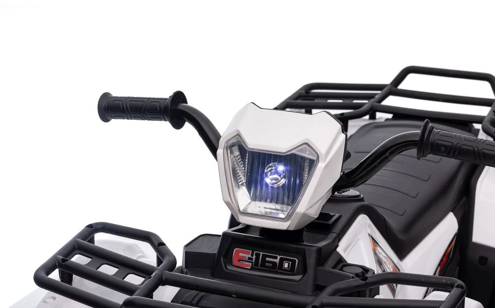 Lean Cars Vienvietis vaikiškas elektromobilis Quad JC915, baltas