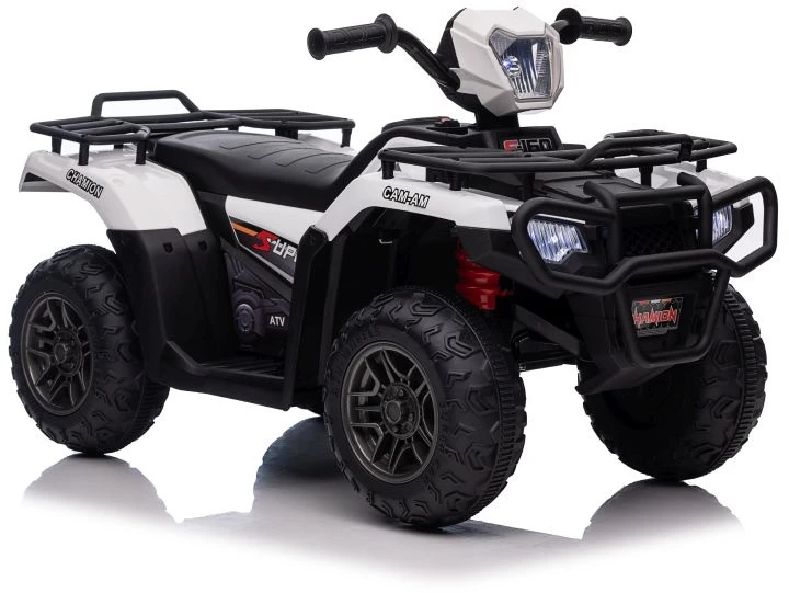 Lean Cars Vienvietis vaikiškas elektromobilis Quad JC915, baltas
