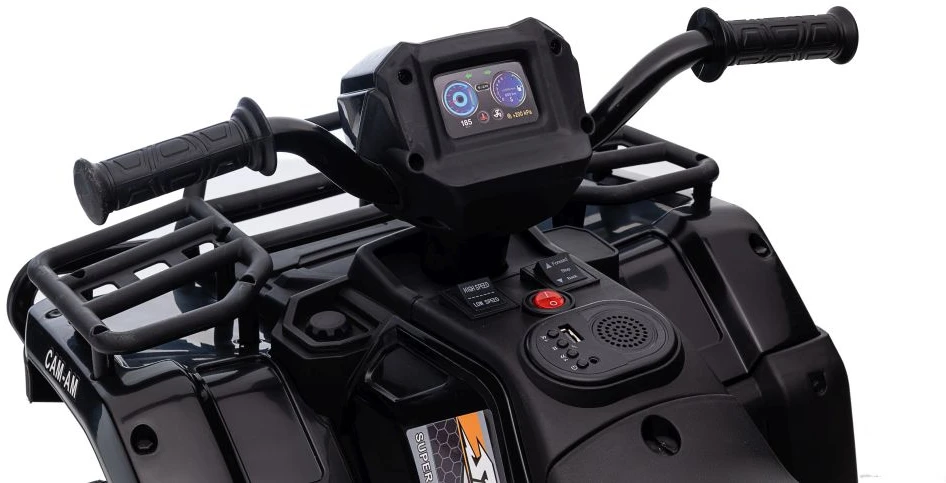 Lean Cars Vienvietis vaikiškas elektromobilis Quad JC915, juodas
