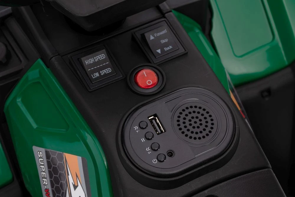 Lean Cars Vienvietis elektromobilis vaikams, žalias