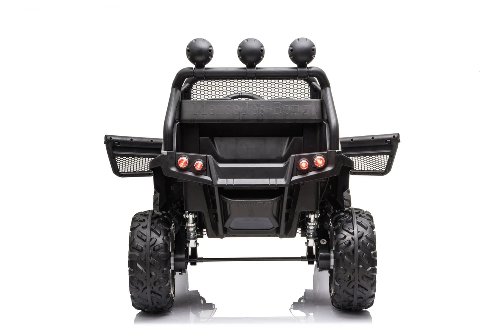 Lean Cars Dvivietis elektromobilis vaikams LeanToys Unimog S, juodas