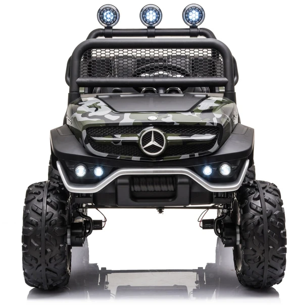 Lean Cars Dvivietis elektromobilis vaikams LeanToys Unimog S, juodas