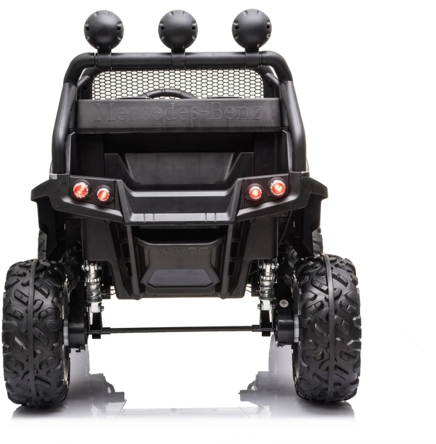 Lean Cars Dvivietis elektromobilis vaikams LeanToys Unimog S, juodas
