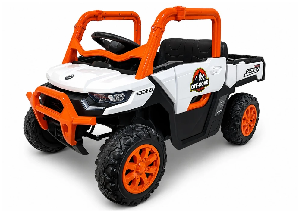 Lean Cars Akumuliatorinis 4x4 visureigis 24 V oranžinis