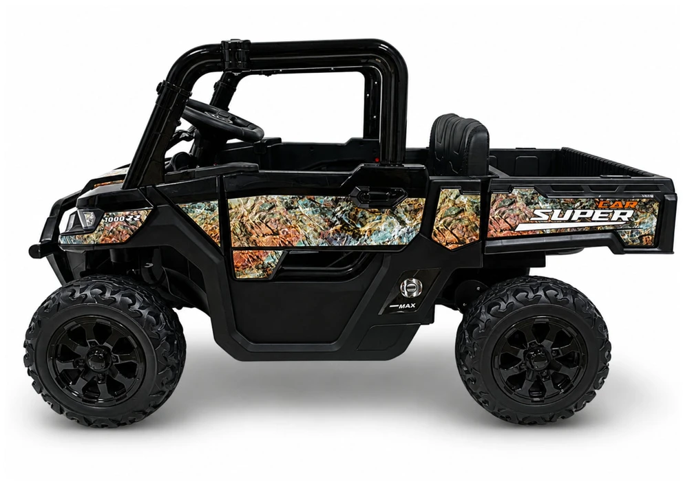 Lean Cars Akumuliatorinis 4x4 automobilis juodas