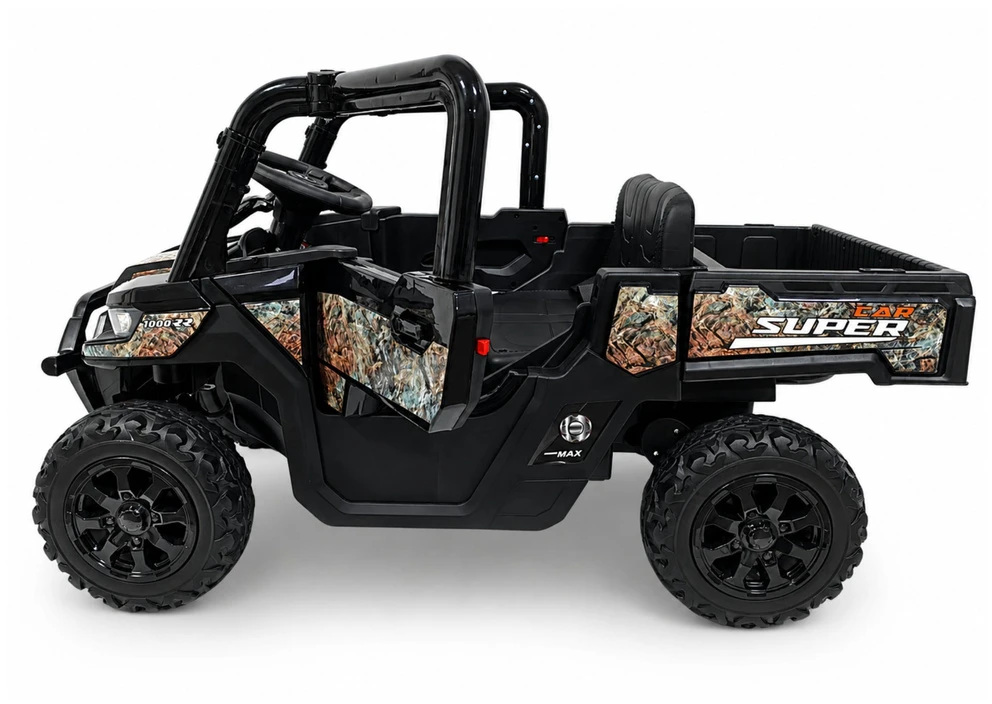 Lean Cars Akumuliatorinis 4x4 automobilis juodas
