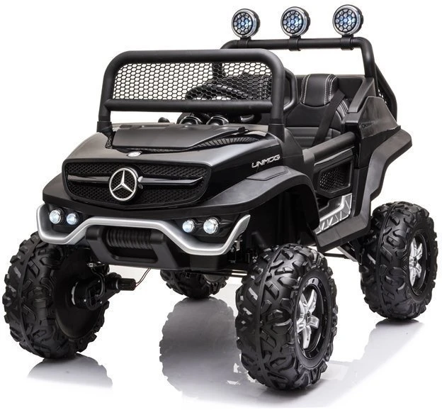Lean Cars Vaikiškas elektrinis visureigis Mercedes Unimog S, juodas