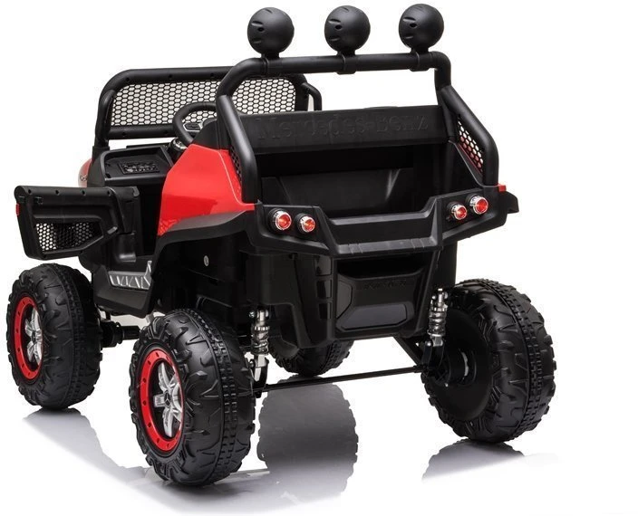 Lean Cars Vaikiškas elektrinis visureigis Mercedes Unimog S, raudonas