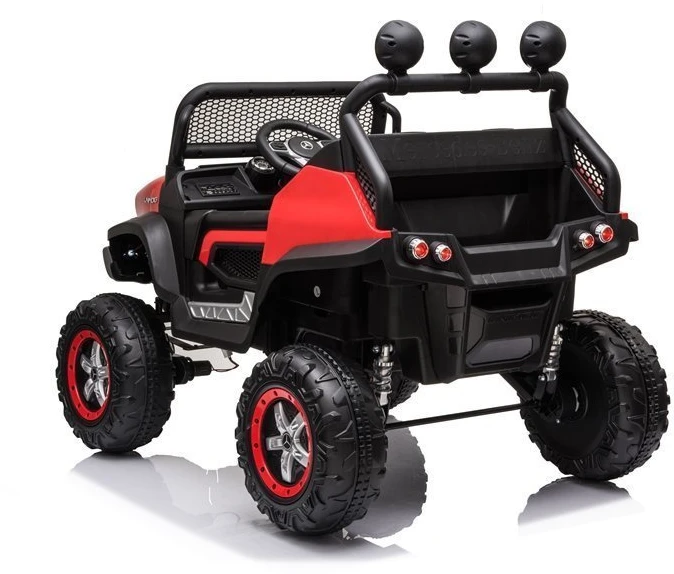 Lean Cars Vaikiškas elektrinis visureigis Mercedes Unimog S, raudonas